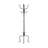 Coat Rack, Hall Tree, Free Standing, 8 Hooks, Entryway, 74"H, Bedroom, Black Metal, Transitional