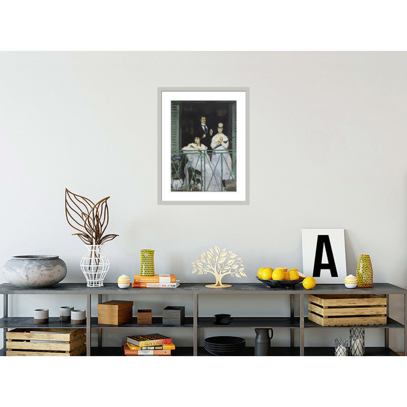 Le balcon par impression giclée encadrée, H 29,5 po x l 23,05 po