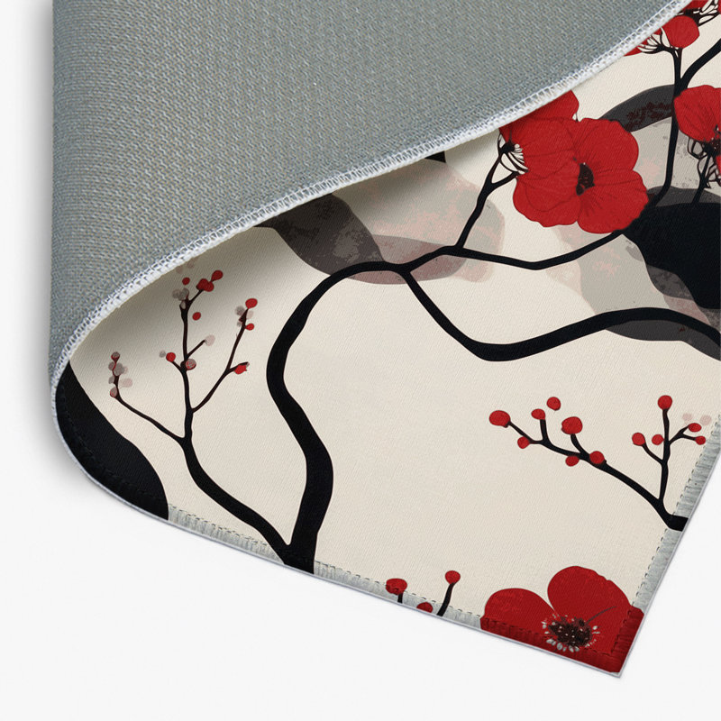 Blooming Flow Indoor And Outdoor Area Rug, Rectangle 1'6" x 2'6"