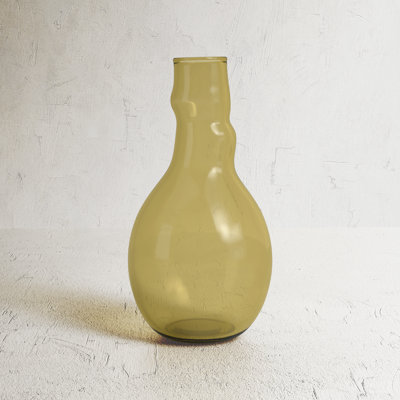 Vase Recycled Glass Quirky A, Moss Stone - ST -  Birch Lane™, E2DF14A364CB407080F7A2EA7C4C5DFA