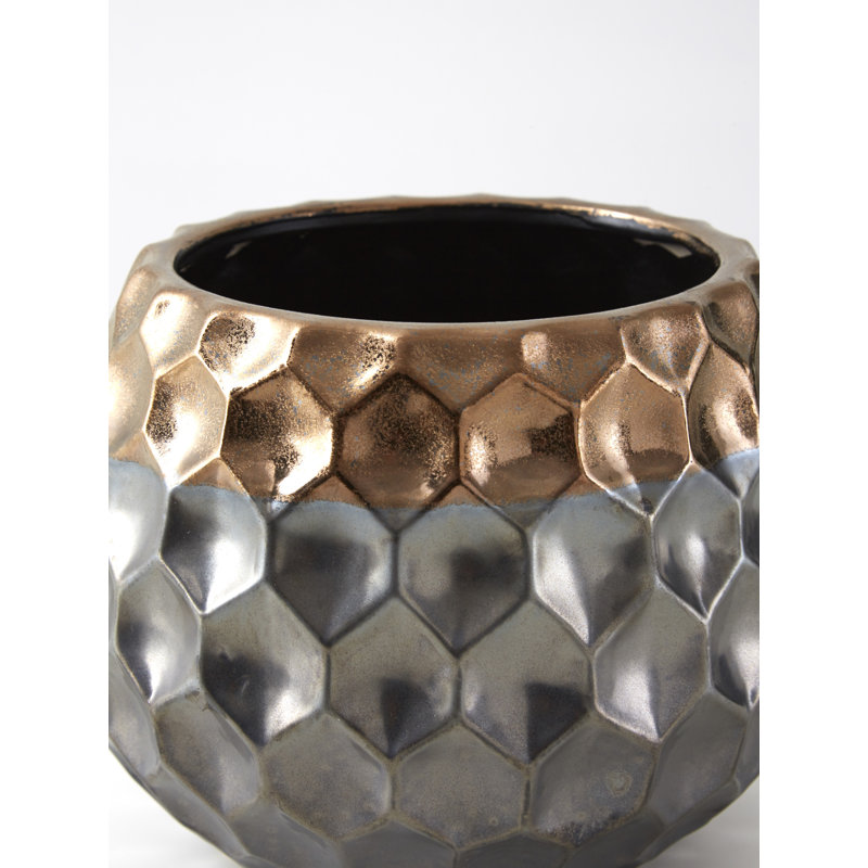 Alfonso Ceramic Cachepot, 17cm H x 22cm W x 22cm D