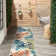 Onley Palm Frond Floral Orange/Ivory/Blue Indoor & Outdoor Area Rug