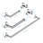 5-Piece Bath Hardware Set With Towel Bar Towel Hook Toilet Paper Holder In Polished Chrome