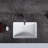 A&E Bath And Shower 14.75'' Glossy White Ceramic Rectangular Bathroom Sink with Overflow
