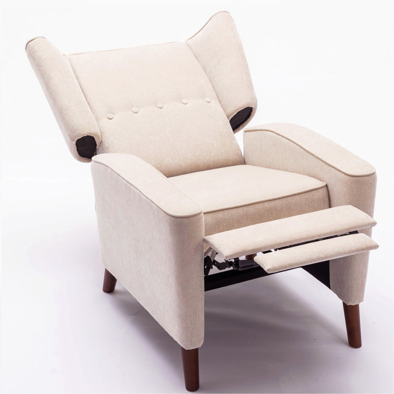 Libeth Upholstered Recliner, Tan Chenille