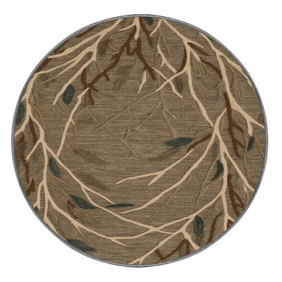 Machine Washable Nature Brown Area Rug