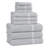 Blue Nile Mills 9-Piece Viscose Cotton Blend Towel Set - Checkered Texture - Quick-Dry, Fade-Resistant-118914776