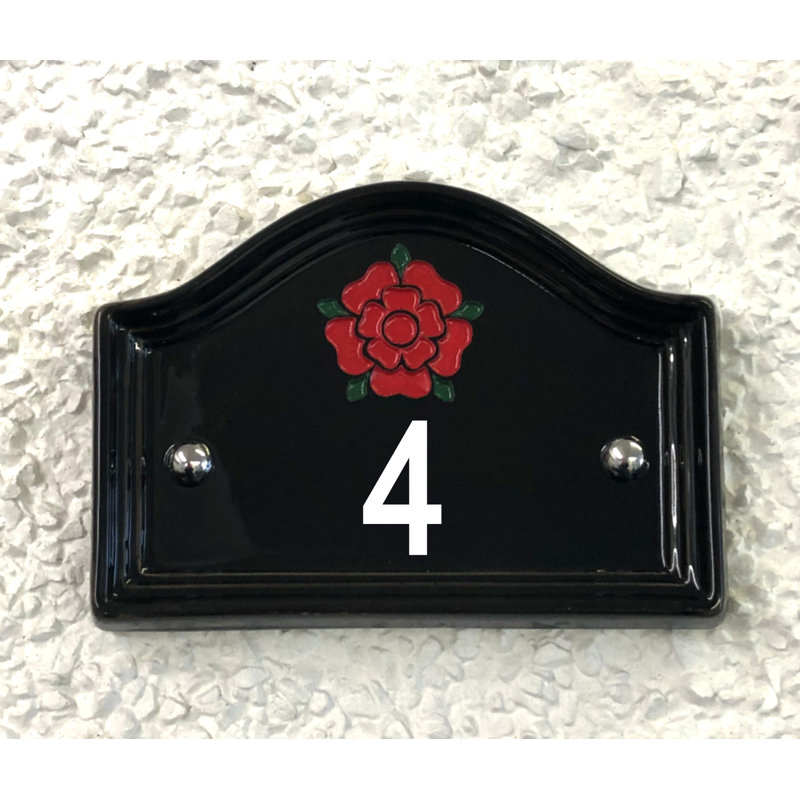 Walsham 16.5cm H Ceramic House Number, Black, 4