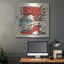 Art mural en métal luxueux «Retro Bakery Blue 2» par Mary Urban-106415006