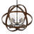 4 - Light Globe Chandelier With Glass Shade