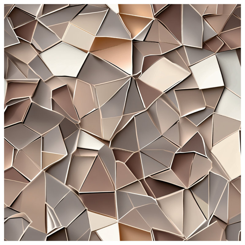 Coussins décoratifs en mosaïque géométrique beige, 14 x 14 inches