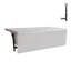 Baignoire en alcôve en acrylique blanc brillant avec drain externe 60 po x 30 po Streamline-101699505