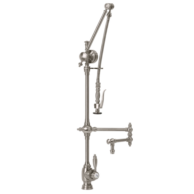 Gantry Kitchen Faucet, Antique Brass, Without Soap Dispenser
