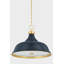 Painted No. 1 Pendant in Polished Nickel and Soft French Blue by Mark D. Sikes-1308434691-1308434690