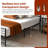 Modern Horizontal Slat Metal Bed Frame with Headboard and Footboard-1348365058-1348365056