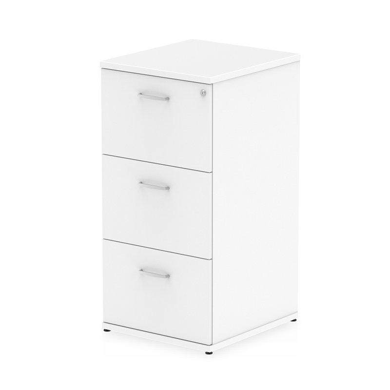 Impulse 50cm Wide 3 -Drawer File Cabinet, White