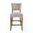Ryna Barstool Chair, Plush Light Gray Fabric, Solid Wood-106710952