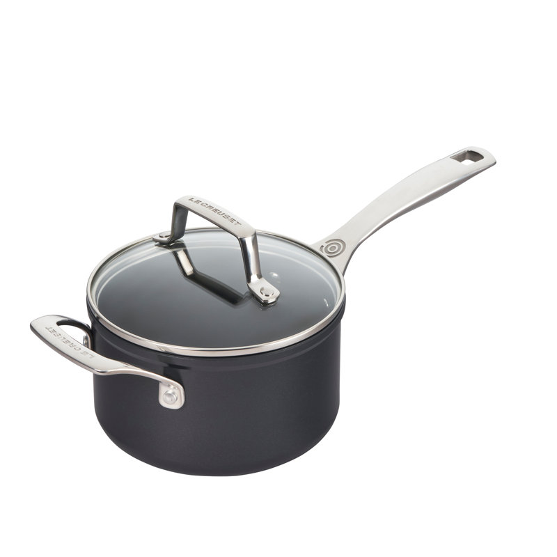 Le Creuset Essential Non-Stick Saucepan with Tempered Glass Lid, 2 quarts