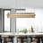 Josse 1 - Light Gold Crystal Kitchen Island Linear LED Pendant