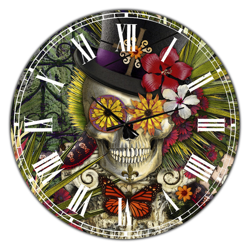 Horloge murale moderne surdimensionnée Baron in Bloom, Moyen