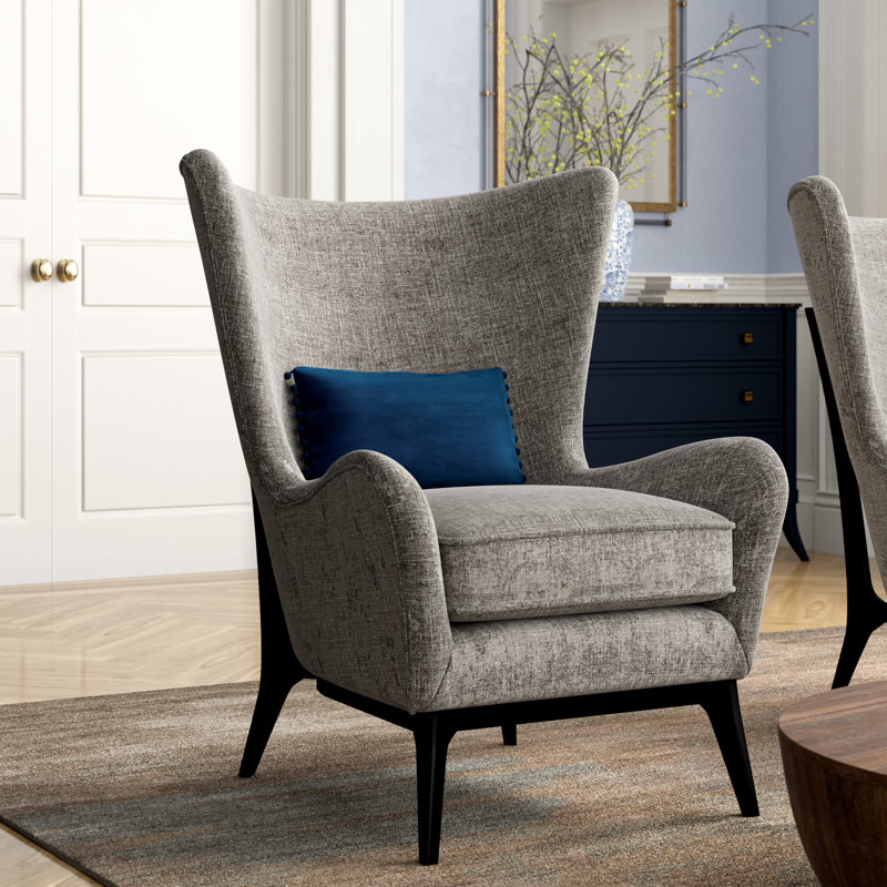 Whats New Pussycat Wingback Chair, Gray