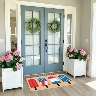 Tapis de jardin Patriotic Popsicle, rectangulaire, 20 po x 32 po, pour patio