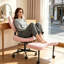 Chaise de lecture rose réglable