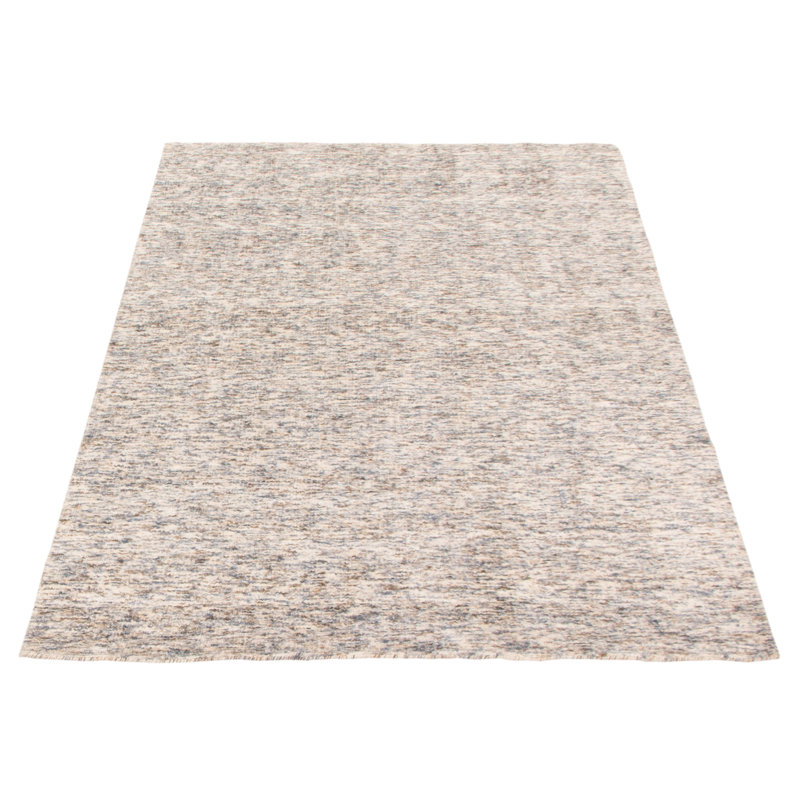 Tapis gris clair en laine tissé à la main Sansome Southwestern