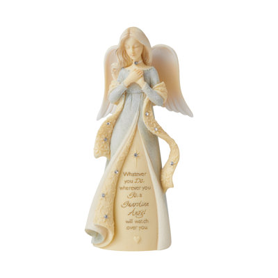 Enesco Foundations Watch Over You Guardian Angel Miniature Figurine 4.72 Inch