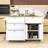 Rosauro Kitchen Islands with Storage Cabinet, 4 Drawers and Towel Rack-2018982356