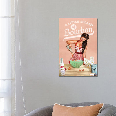 Bourbon Chickens Pinup - Print on Canvas