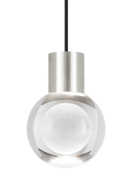 Mina LED Pendant, 152" H x 7.6" W x 9" D, Satin Nickel, 3