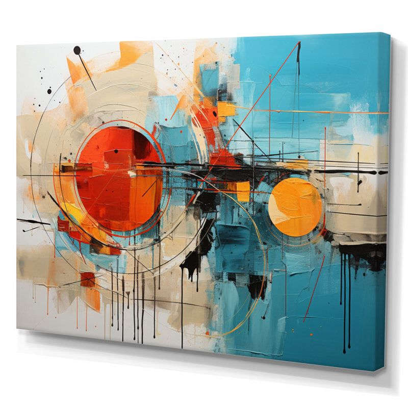 Garian Abstract Chromatics III - reproduction imprimée, Toile tendue, H 16 po x l 32 po x P 1 po