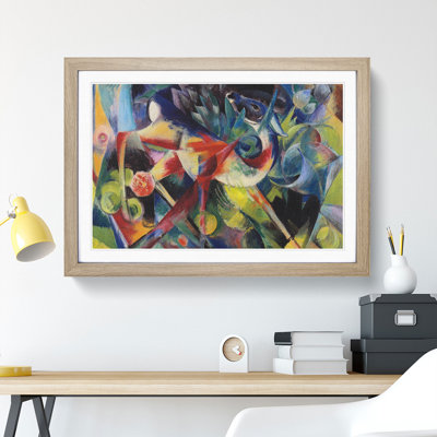 Deer in the Flower Garden by Franz Marc - Picture Frame Painting