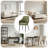 Modern Fabric Upholstered Dining ArmChair with Metal Legs, Ergonomic Back-1051973638