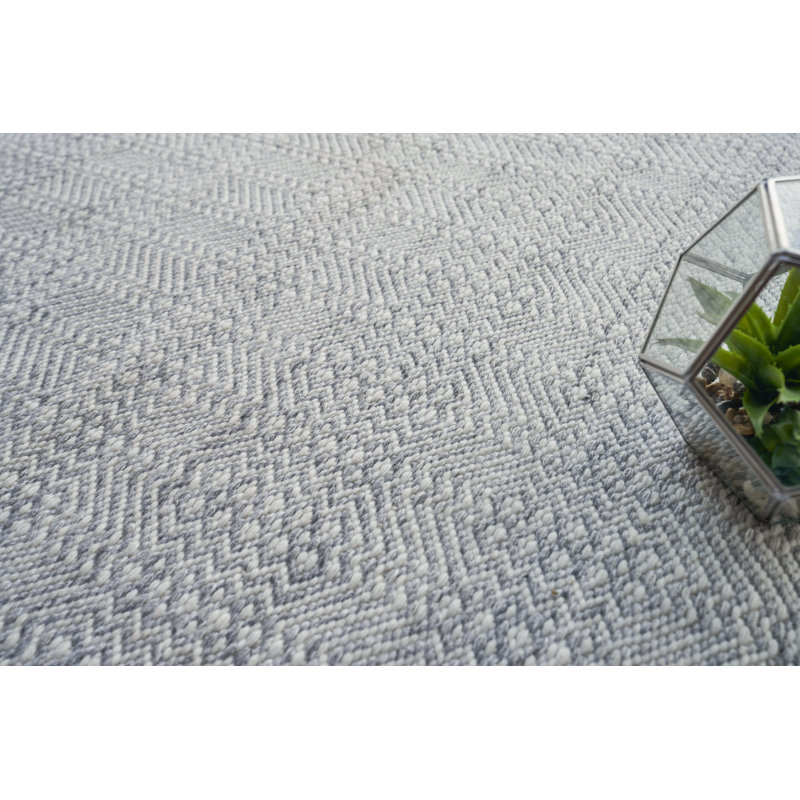 Echo Geometric Area Rug in Ivory, Rectangle 8' x 10'
