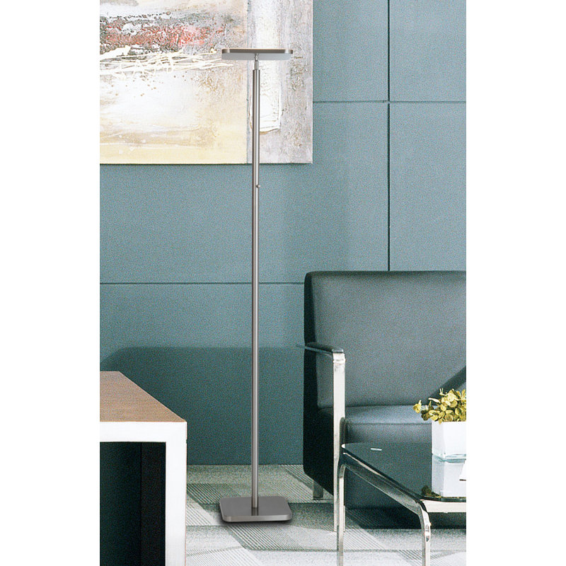 Lampe torchère sur pied 71,75 po Escalante, Nickel brossé