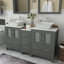  Ensemble de meuble-lavabo double 60 "avec miroir 60"-23188984