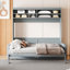 Grand lit escamotable mural avec canapé, gris-2035092673