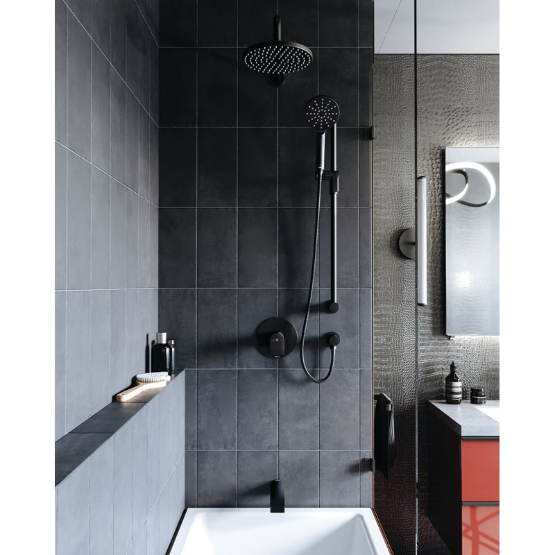 Multi Function Adjustable Shower Head with Arm, Polished Nickel