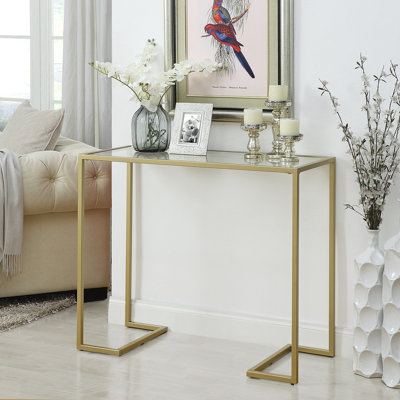 Adams 96.52cm Glass Top Console Table