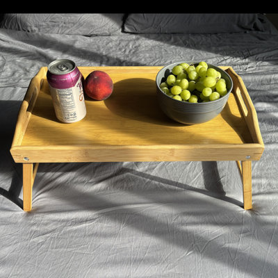 Plateau de lit pliable en bambou