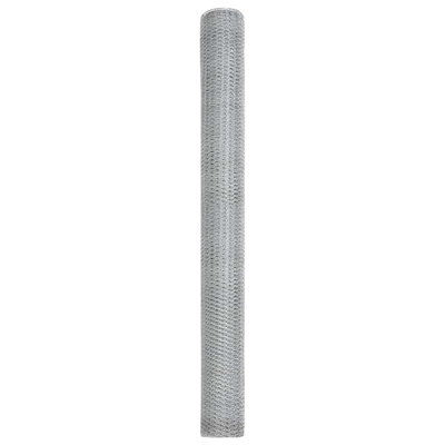 Clôture hexagonale vidaXL argent 5,25 po x 82,02 pi