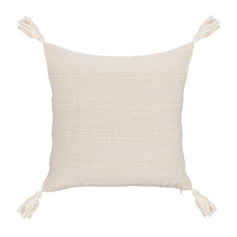 York Wool Pillow Cover & Insert, Square 22"
