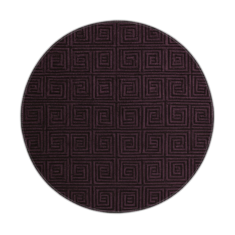 Tapis noir intérieur et extérieur Trellis, Rond 5 pi