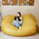 Big Joe Giant Foam Filled Bean Bag Sofa with Soft Removeable Cover