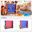 Jeu de cour géant 4-in-a-rangée - Hauteur réglable Jumbo Connect Four avec dégagement rapide, basket-ball et anneau et filet