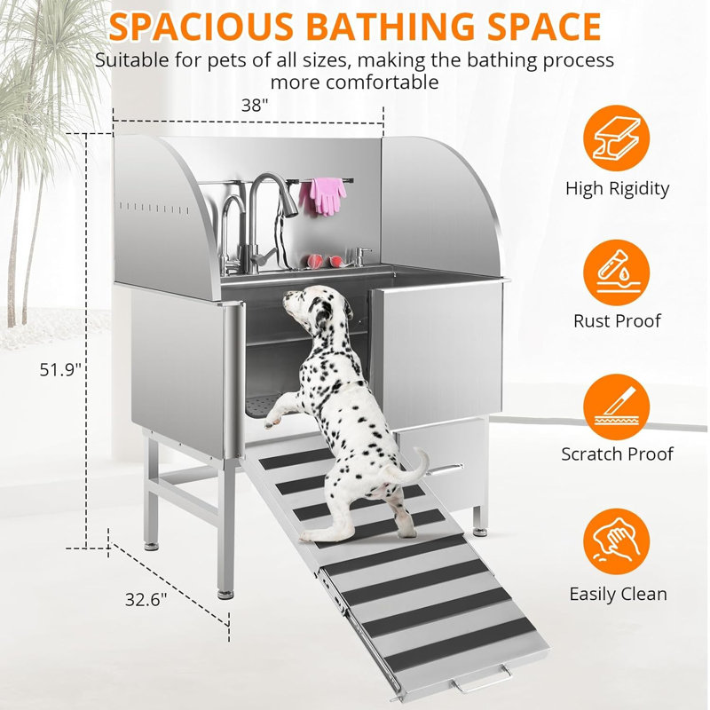 Dog Grooming Tub Grate For Dog Crate Dog Bath For Large Dogs