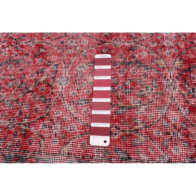 Tapis rouge foncé Melis 4 pi 11 po x 8 pi 5 po