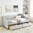 Comfortable Tufted Sofa Bed With Drawers And Sturdy Construction-775047897